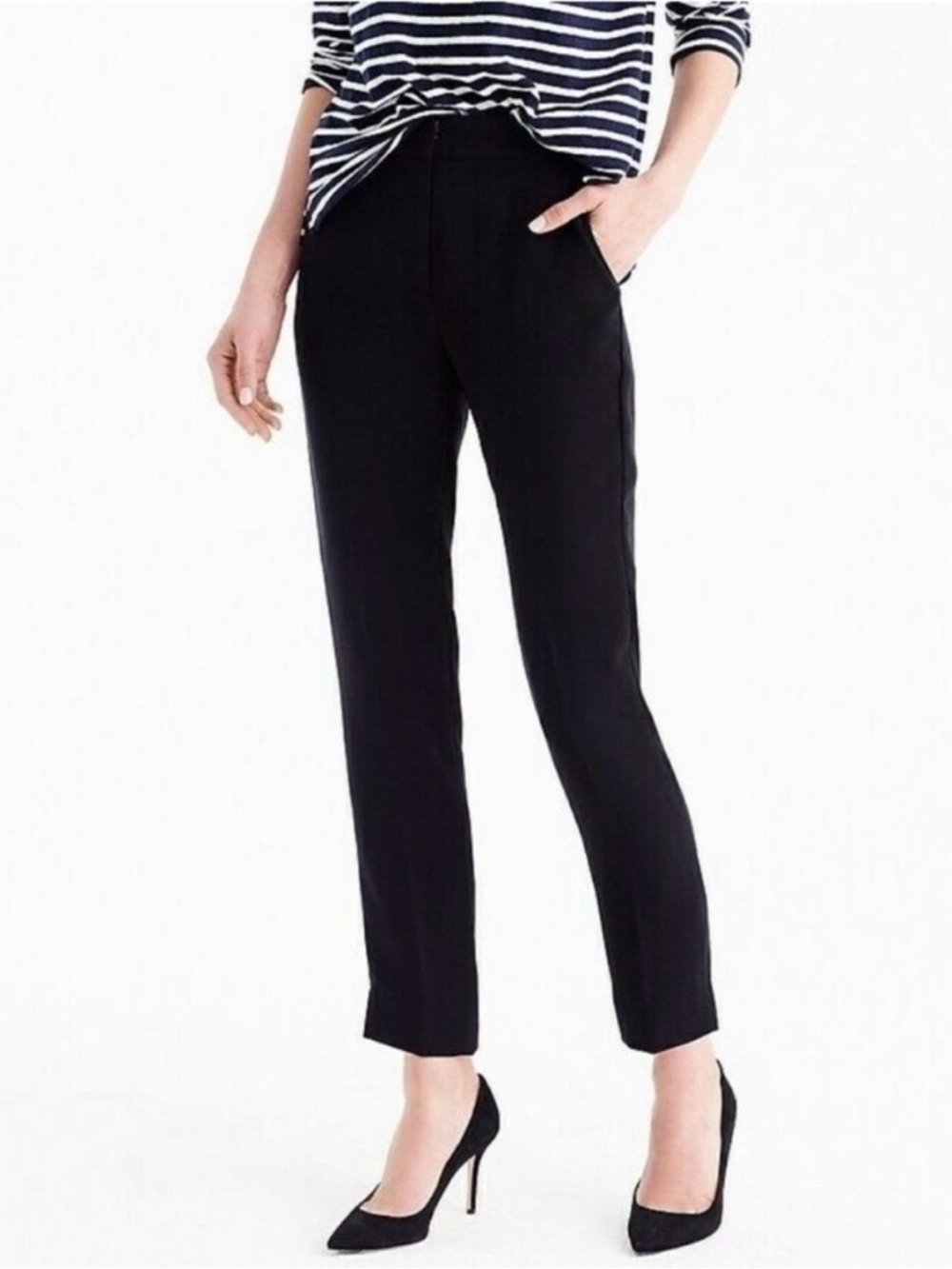 J CREW Pull-On Easy Pant Matte Crepe Black Sz 14 NWT